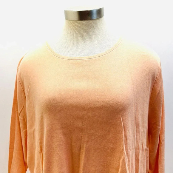 NWT CROFT & BARROW Women Long Sleeve Pullover Cotton The Classic Tee Shirt Sz 2X - Picture 2 of 12